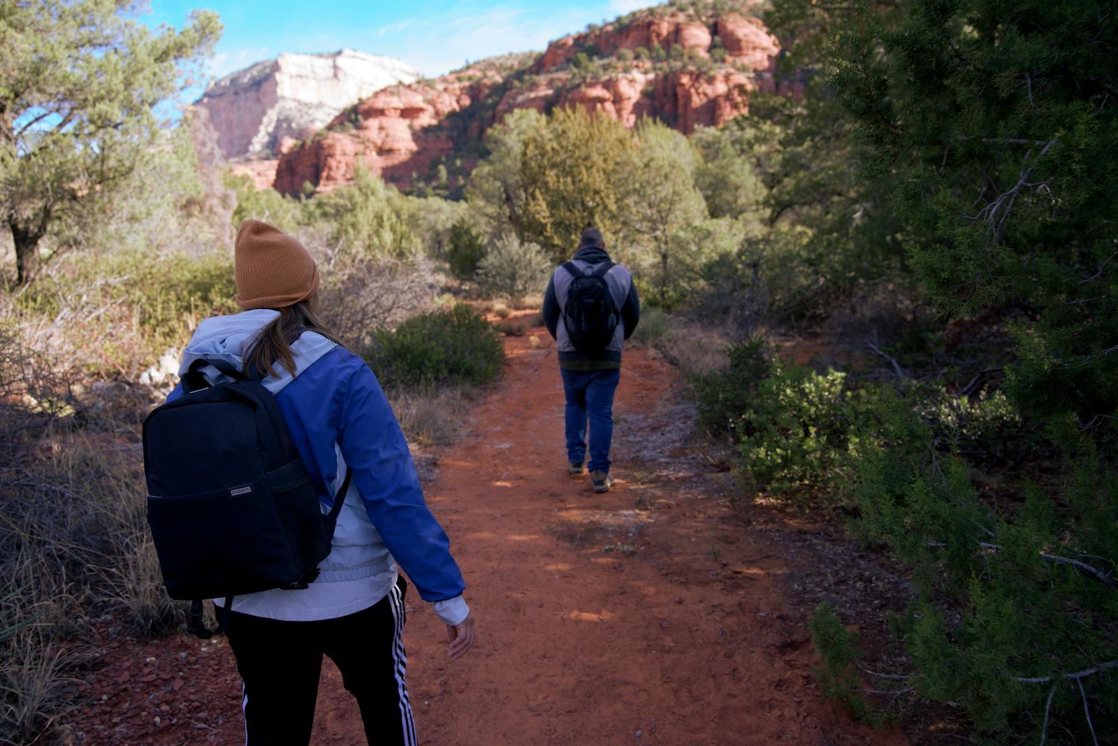 midlife couple walking outdoors