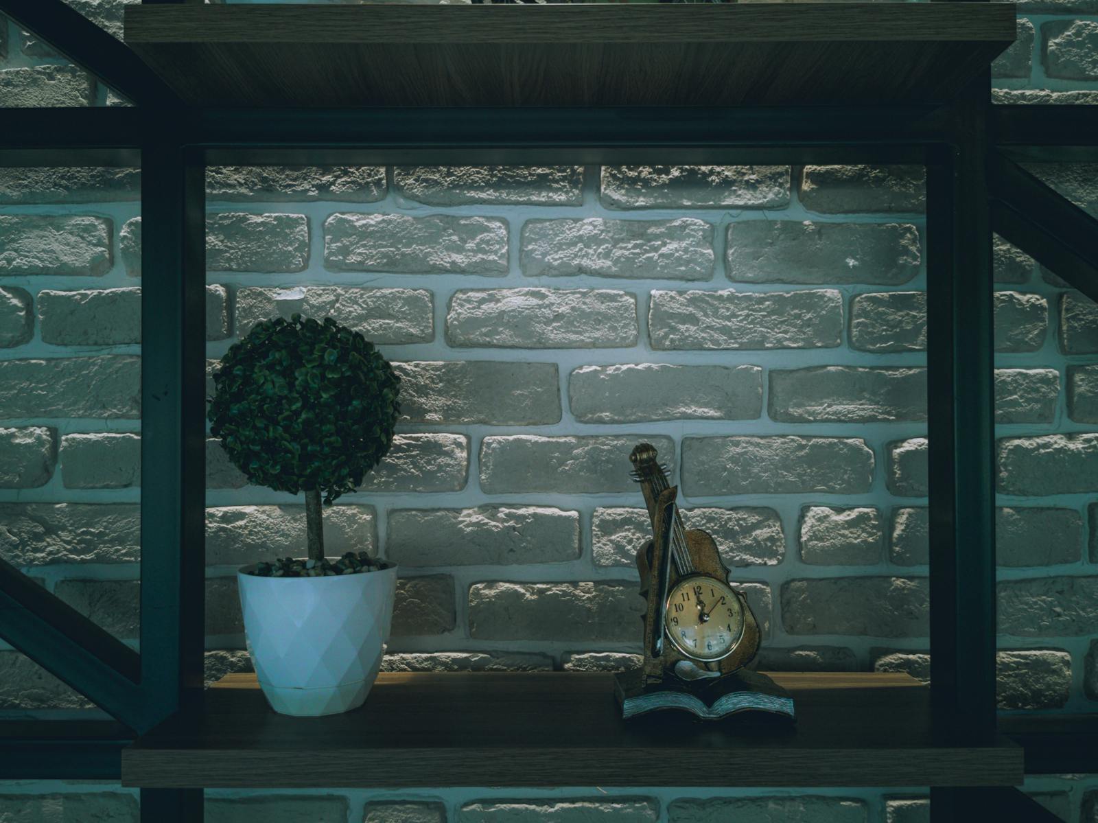 small objects on shelf