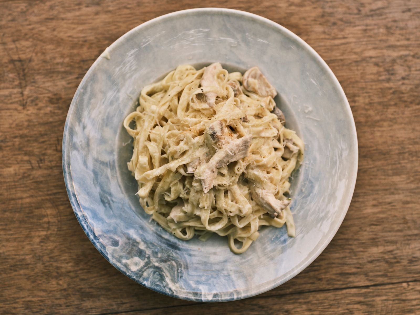 bowl of pasta on table